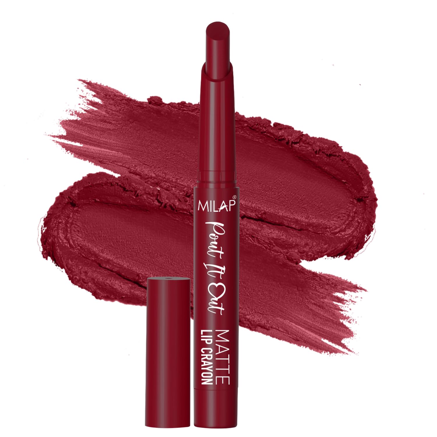 MILAPPout It Out Lip Crayon Lipstick Long lasting wear|With Jojoba & Avocado Oil|Pack of 1|Jessie