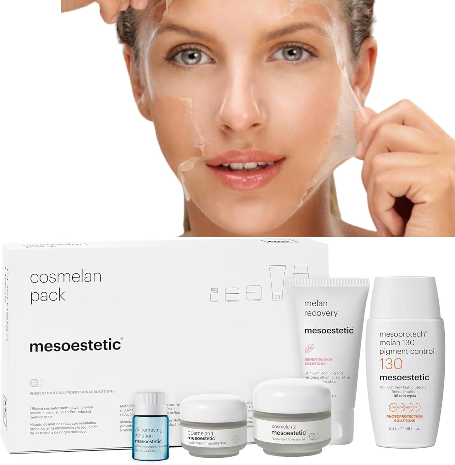 Mesoestetic Cosmelan home pack for Depigmenting and Treatment for Dark Spots, Unifies Skin Tone