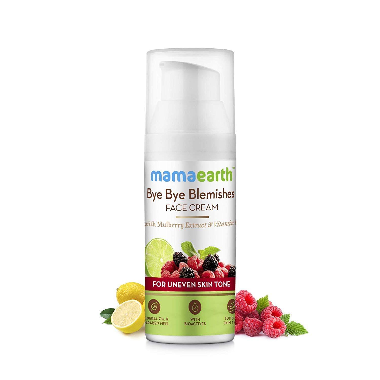 MAMAEARTHBye Bye Blemishes Face Cream, For Pigmentation & Blemish Removal, With Mulberry Extract & Vitamin C - 30ml