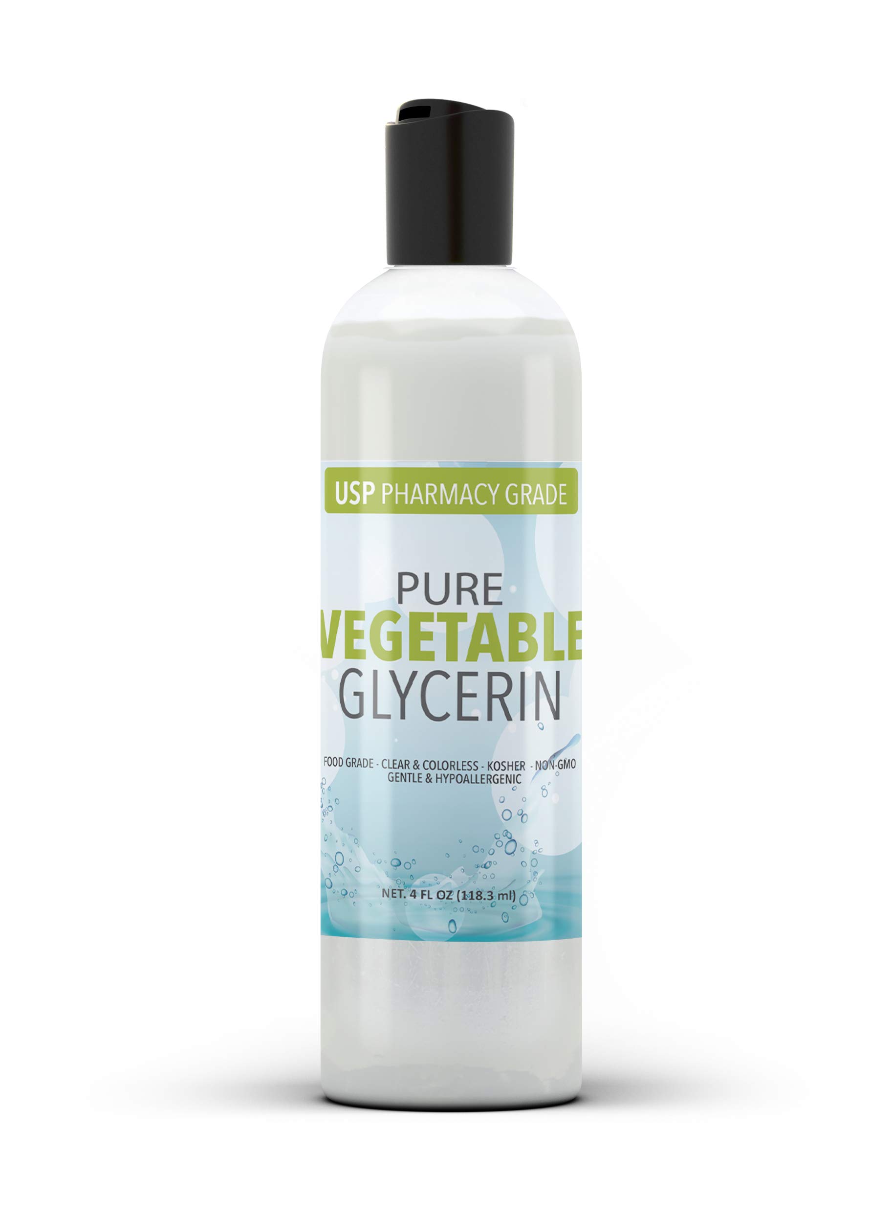 PURE ORIGINAL INGREDIENTS Vegetable Glycerin (4 fl oz) Food Grade, Vegan, Hypoallergenic, Odorless, Colorless