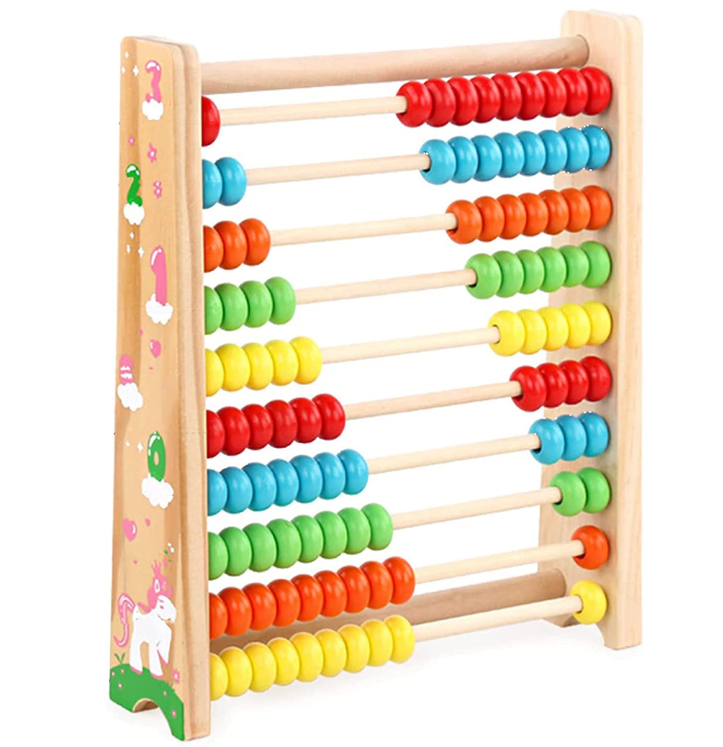 Wooden Abacus, Wooden Avola Tables, Montessori Abacus, Abacus Games, Wooden Mathematical Toys, Wooden Cube Game, Pythagorean Wood Board, Educational Mathematics Abacus, Montessori Material