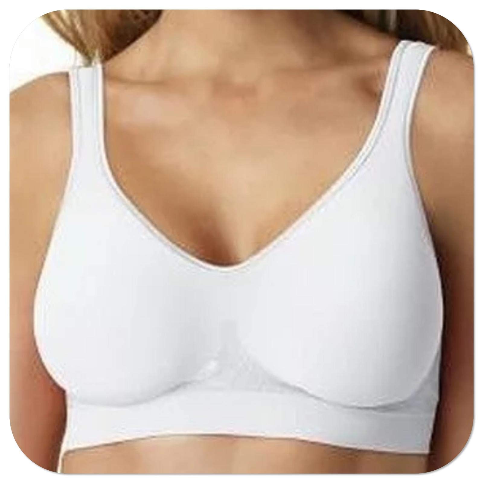 comfyfit 2 Pack Ladies Padded and Seamless Sure FIT Bra.