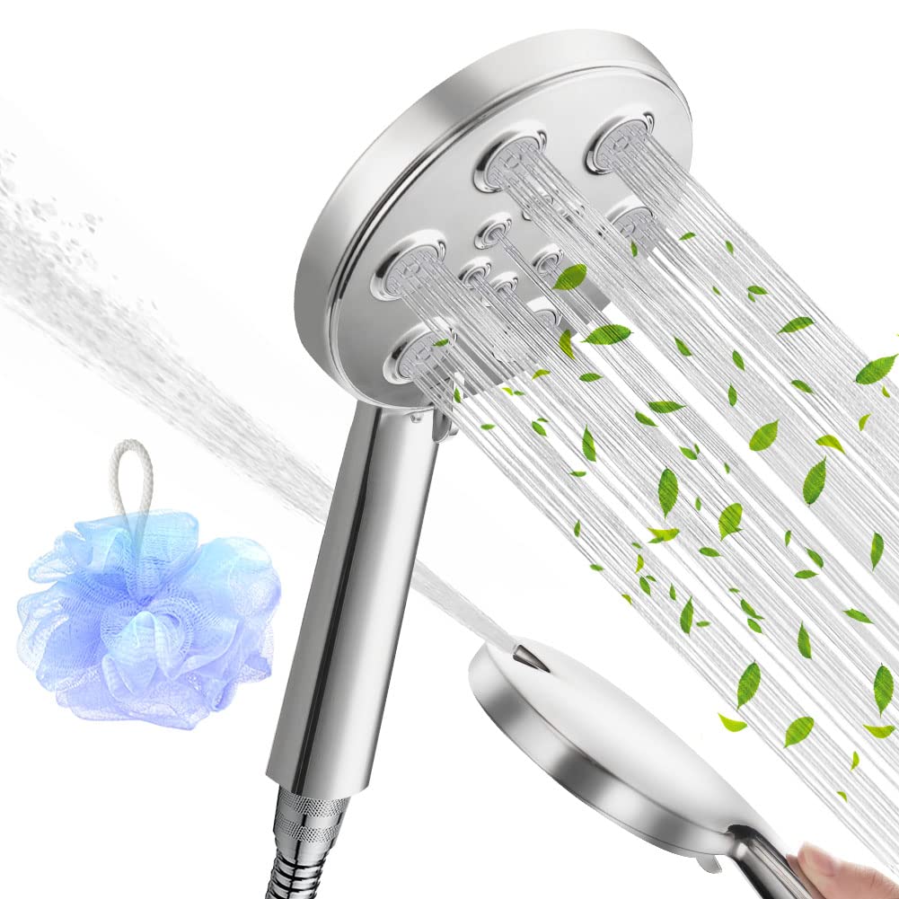 Vicloon High Pressure Handheld Shower Head, Universal Shower Head Handheld, Shower Head Universal Bath Shower Handheld, Adjustable Massage Spa Hand Held Showerhead, 6 Shower Experiences