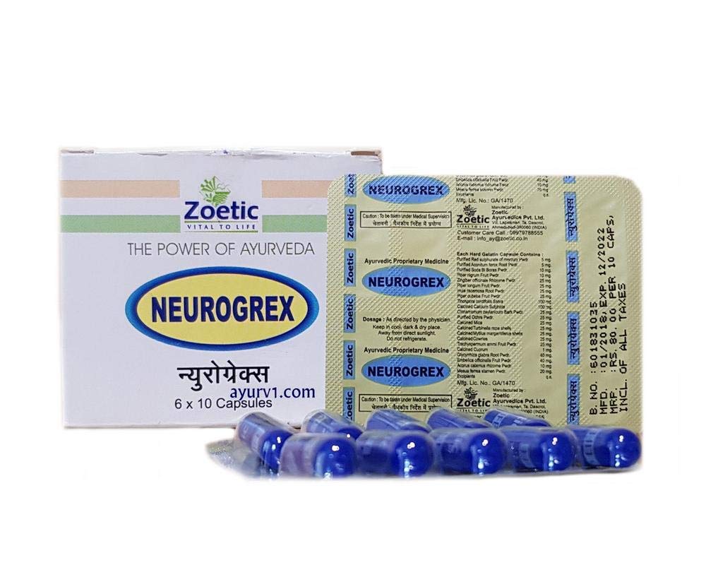 Zoetic Neurogrex Capsules (10 cap.) -Pack of 6 Strip