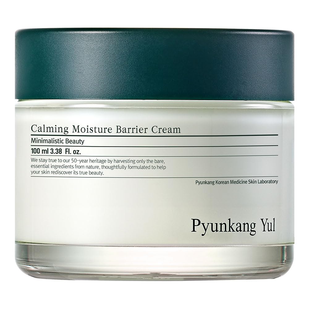 Pyunkang Yul[PKY] Calming Moisture Barrier Cream Instantly Soothes Sensitive Skin, Hyaluronic Acid & Ceramide for Hydration, Vegan, Korean Skincare (3.38 Fl. Oz, 100ml)