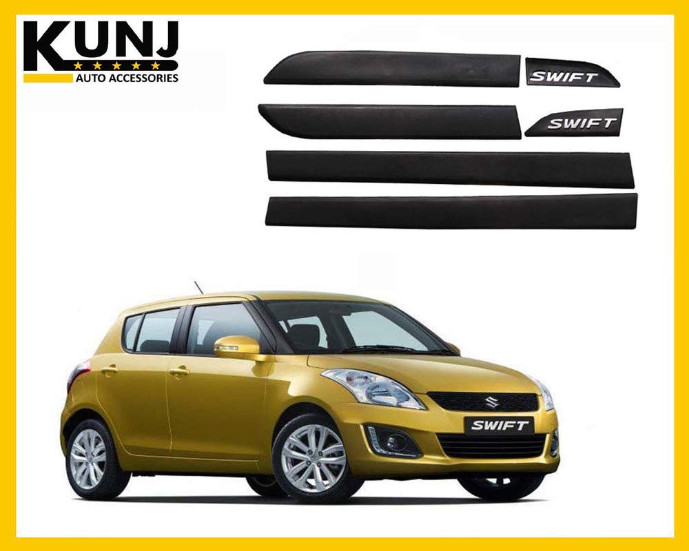 Maruti Swift 2013 to 2017 Car Door Side beading moulding with 3M Adhesive Tape - Black