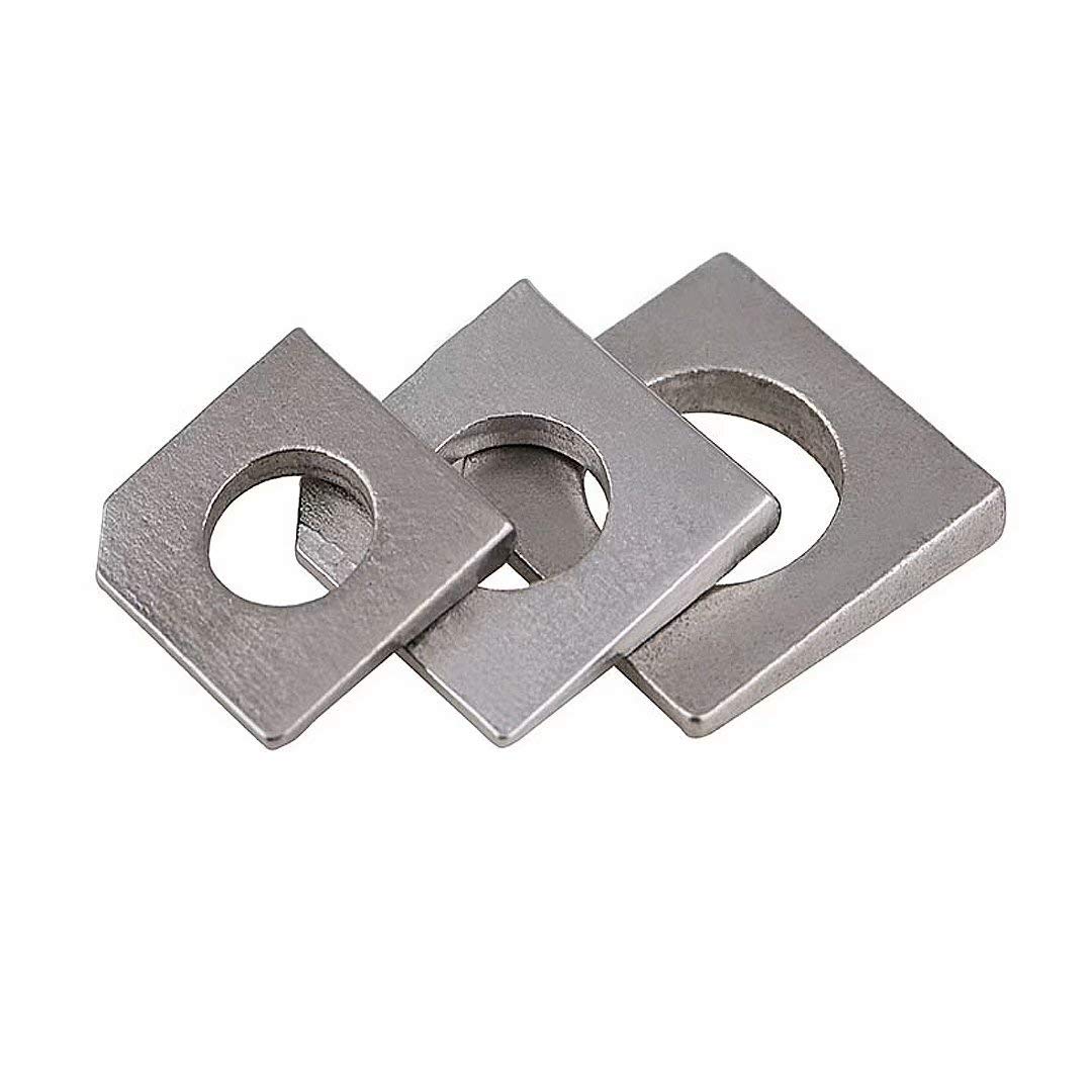 Dreneco 3pcs M12 Square Washers, Stainless Steel Heavy Duty Square Oblique Gasket, I-Steel Flat Gasket for Channel Steel, Missing Angle Washer,