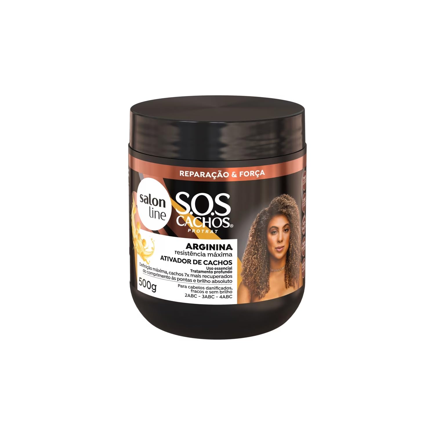 Salon LineLinha SOS Cachos (Arginina) - Ativador de Cachos Reconstrucao 500 Gr - (SOS Curls (Arginine) - Reconstruction Curl Activator Net 17.63 Oz)