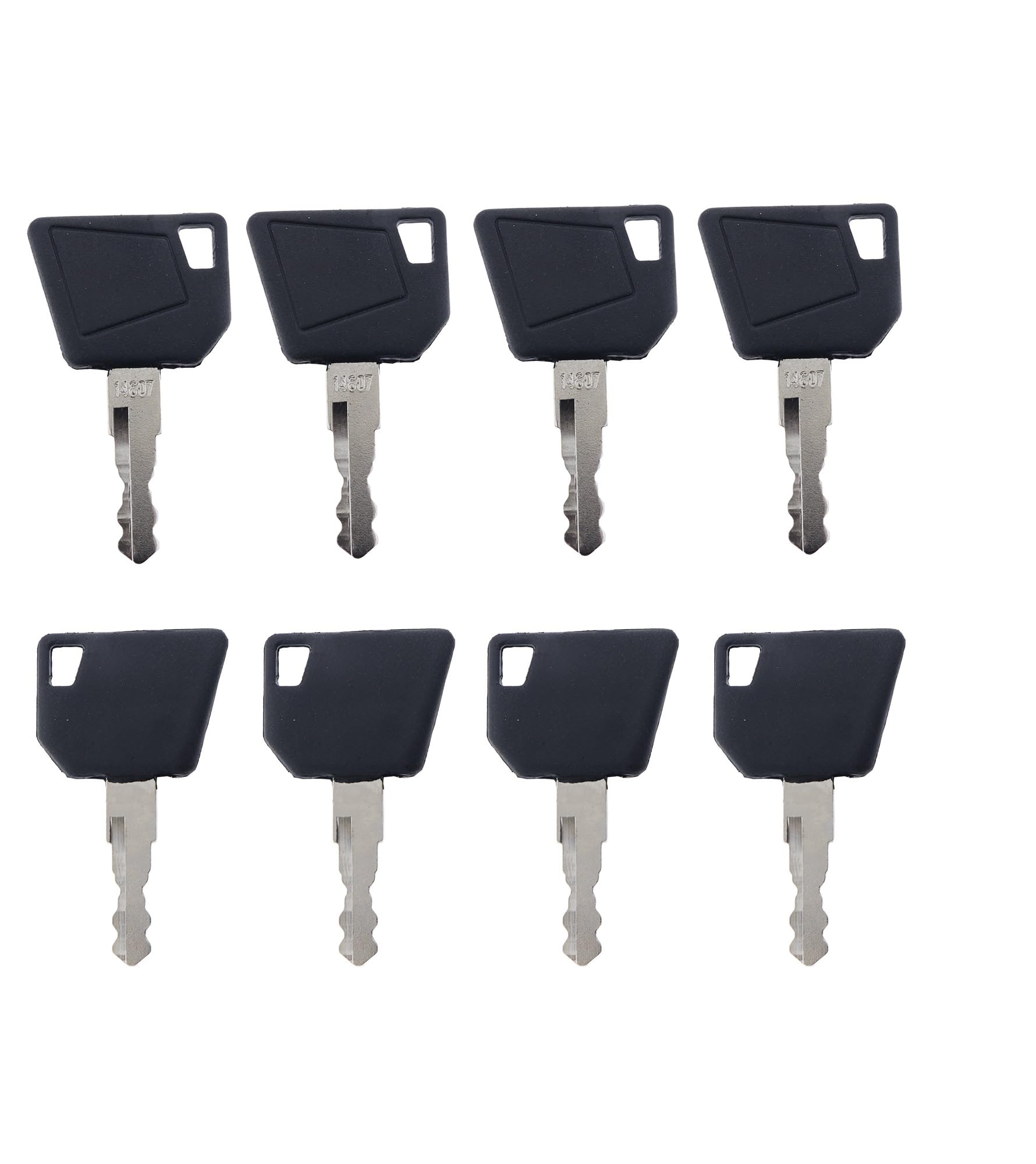 8-Pack 14607 Ignition Keys Replaces 701, 45501, 14707, 14603, 5755124, 8035807 Compatible with JCB 3CX, Bomag Dynapac, Terex, Vibromax, Bobcat, New Holland, Volvo Mini Excavator and More