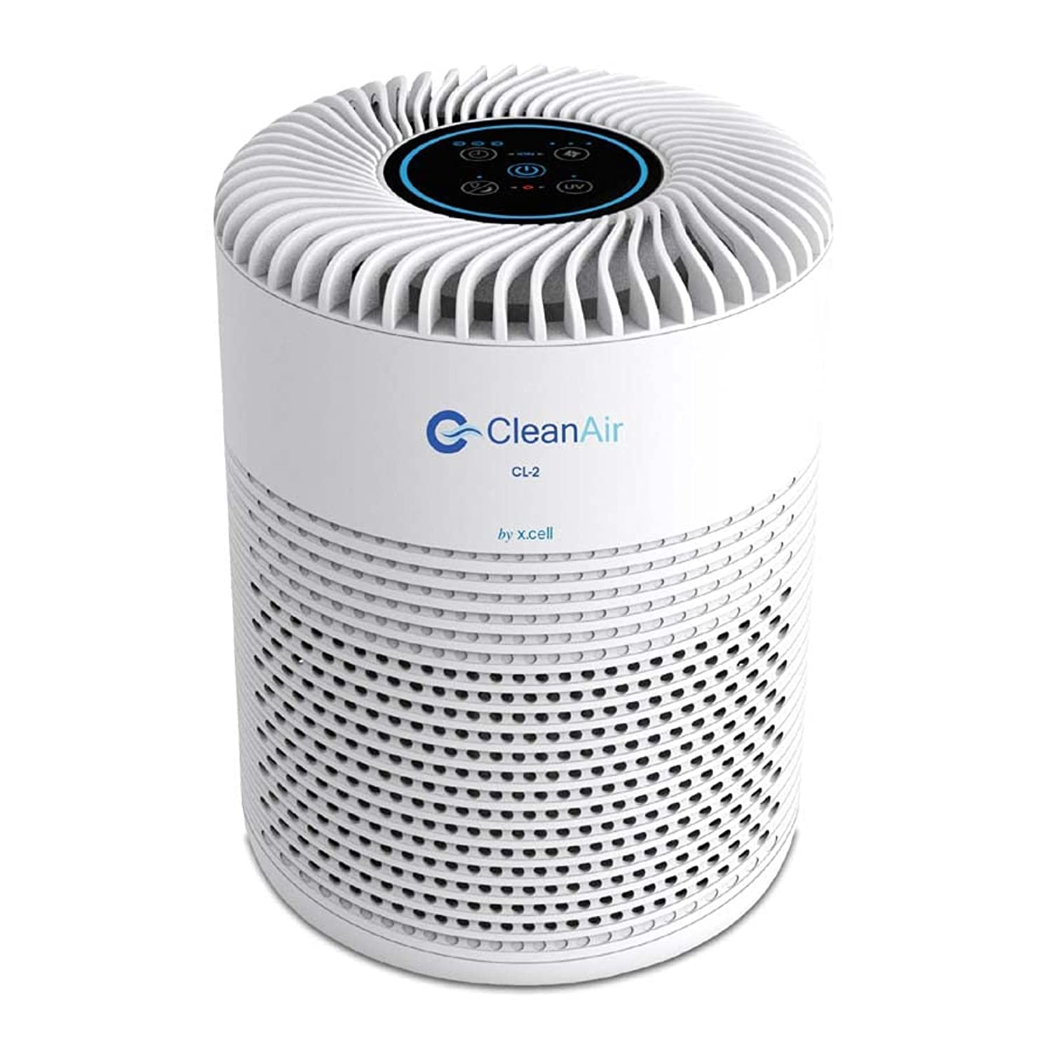 X.cell Clean Air CL2 Air Purifier with H13 HEPA Filter, Activated Carbon Filter And Anti-Bacterial Filter, Protection from Allergies, Pets, Dust, Asthma, Odors, Smoke, White