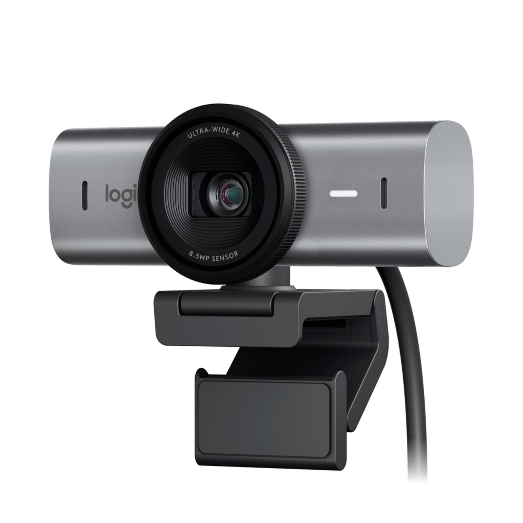 Logitech MX Brio Ultra HD 4K Collaboration and Streaming Webcam, 1080p at 60 FPS, Dual Noise Reducing Mics, Show Mode, USB-C, Webcam Cover, Works with Microsoft Teams, Zoom, Google Meet - Graphite