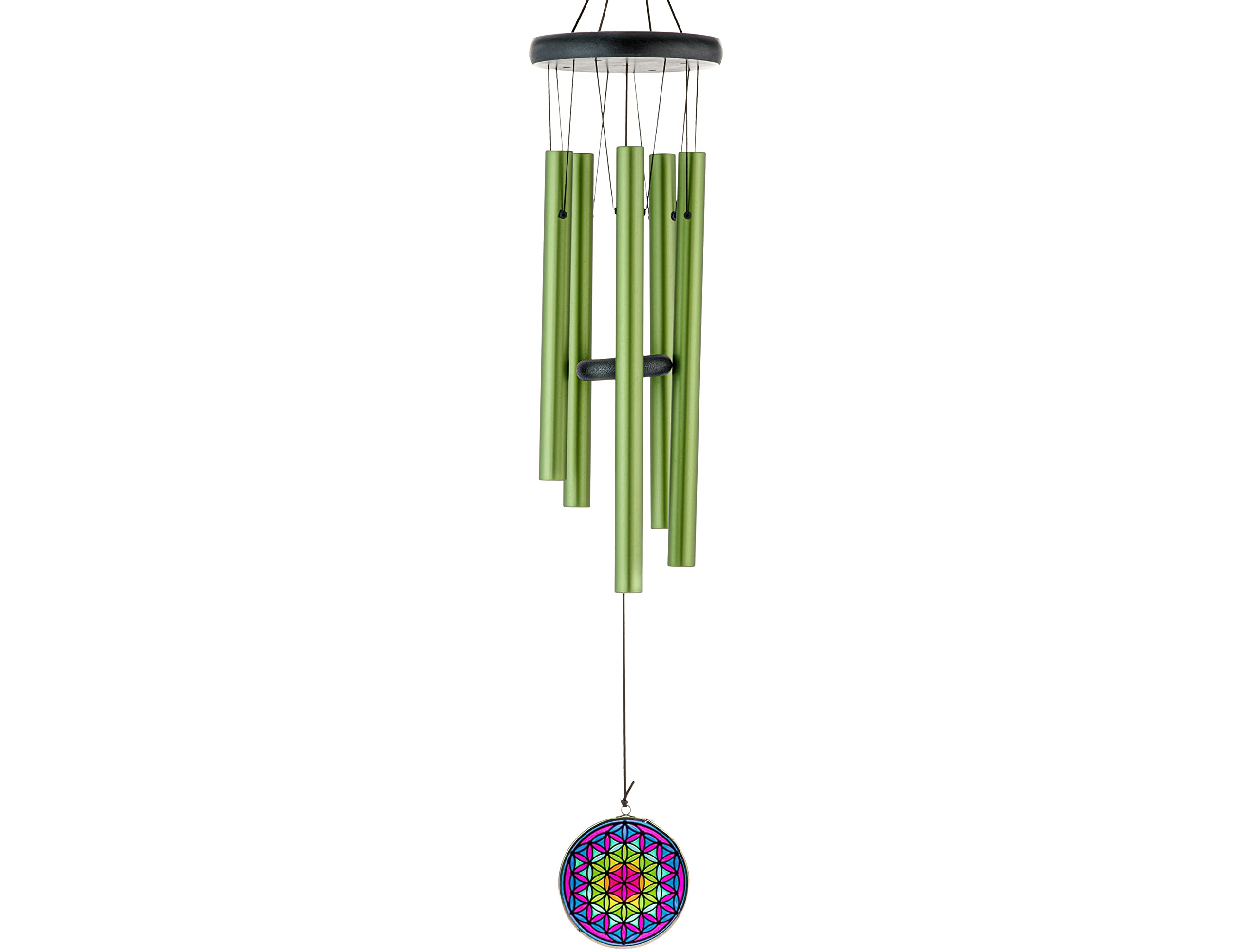 Garden Wind Chimes Outdoor: 36-inch Large Chimes Colorful Stained Glass Suncatchers for Outside Decor, or Memorial Wind Chimes for Loss of Loved One