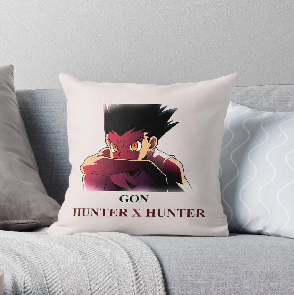 CRAFT MANIACS Hunter X Hunter 16 * 16 Pillow with Filler Inside for Manga Anime Lovers (GON Hunter X Hunter)