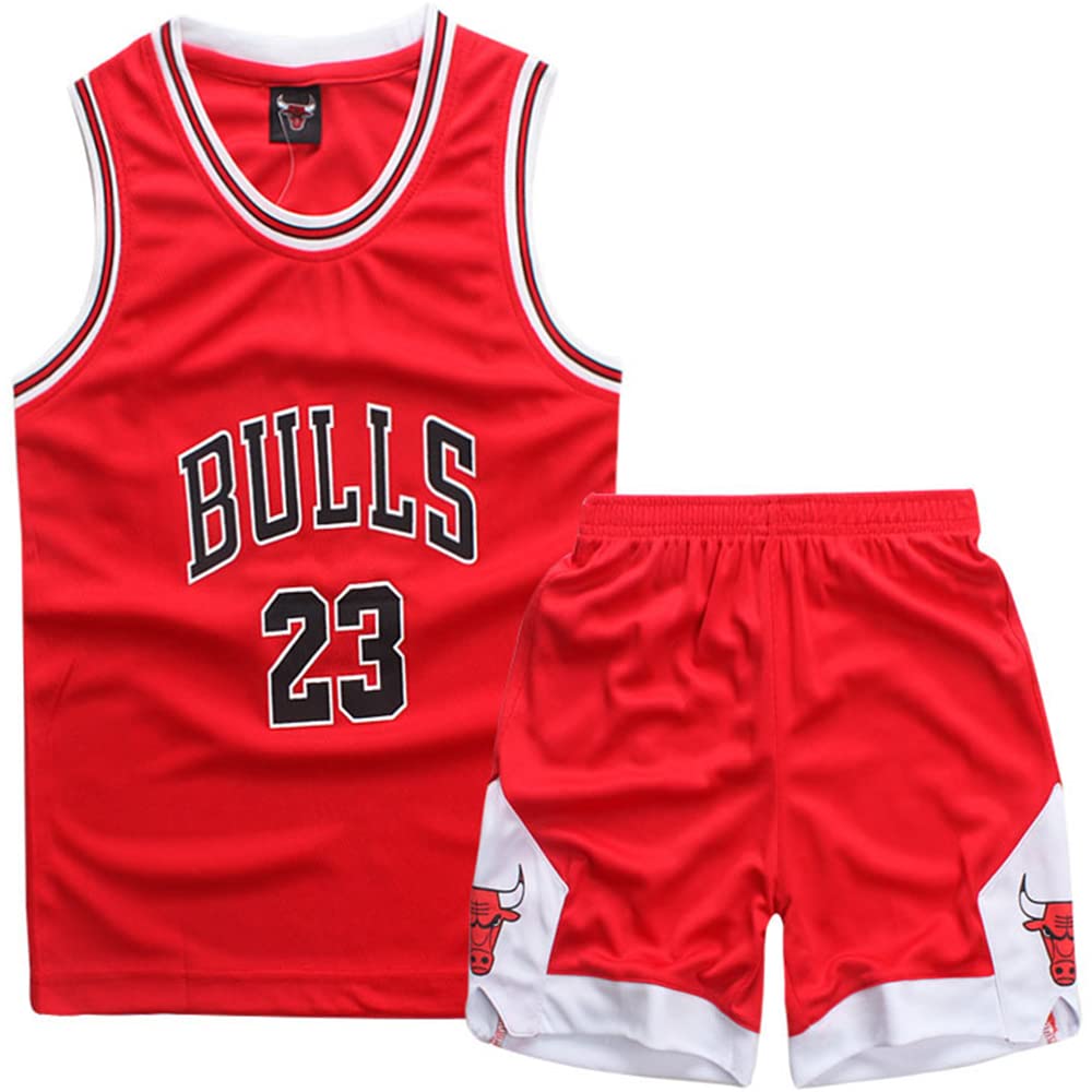 FUTERLYKids Basketball Kit 2 Piece, Kids Basketball Jersey, Sleeveless Basketball Jersey and Kids Basketball Shorts, Pop Boys Basketball Kit for 4-14 Years Old Kids