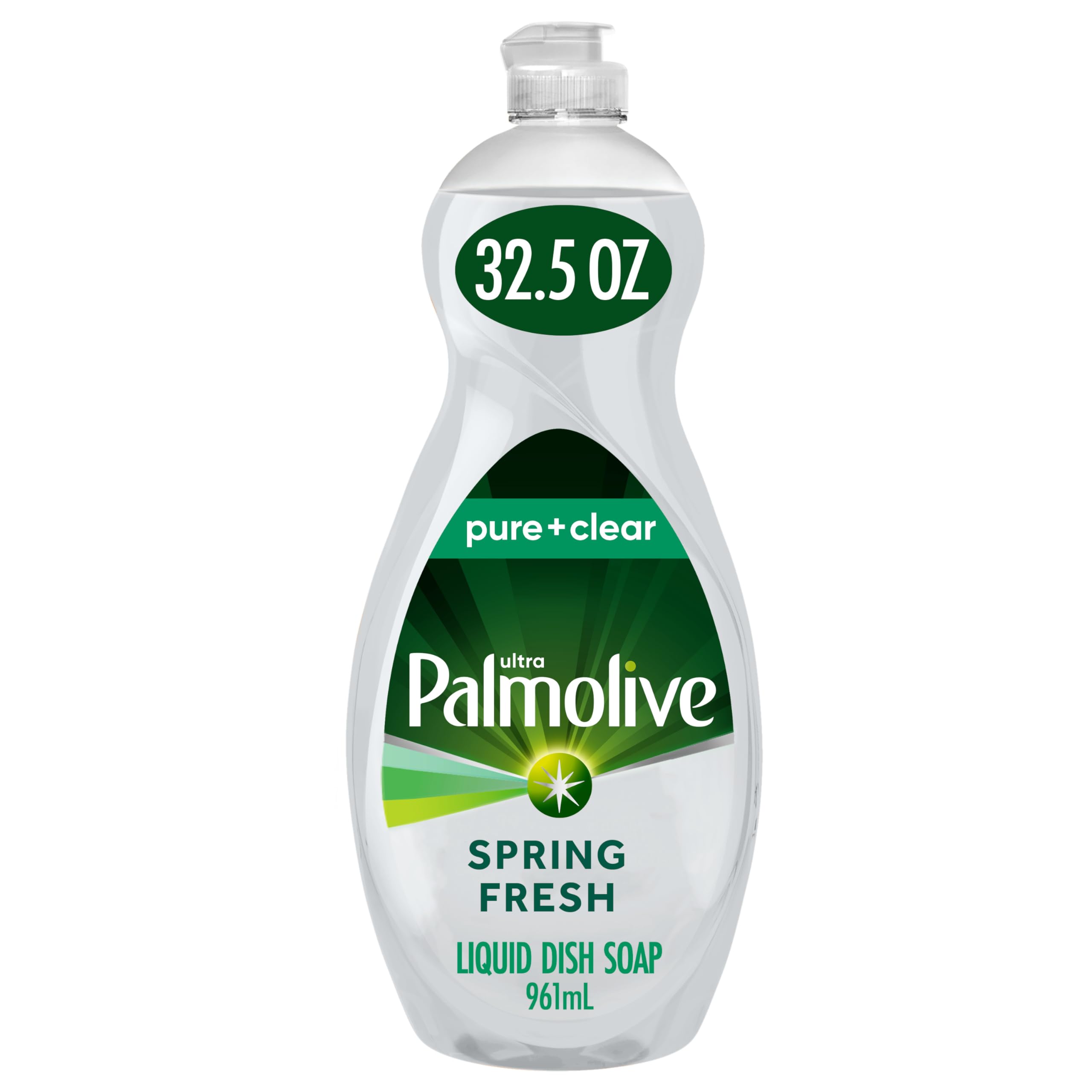 Palmolive Ultra Pure + Clear Liquid Dish Soap, Spring Fresh Scent, 32.5 Fluid Ounce