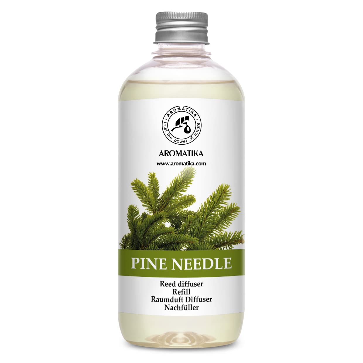 Pine Diffuser Refill 17.0 Fl Oz - Fresh & Long Lasting Fragrance - Scented Reed Diffuser - Diffuser Oil Refill - for Aromatherapy - Office - Air Fresheners w/Natural Essential Pine Needle Oil