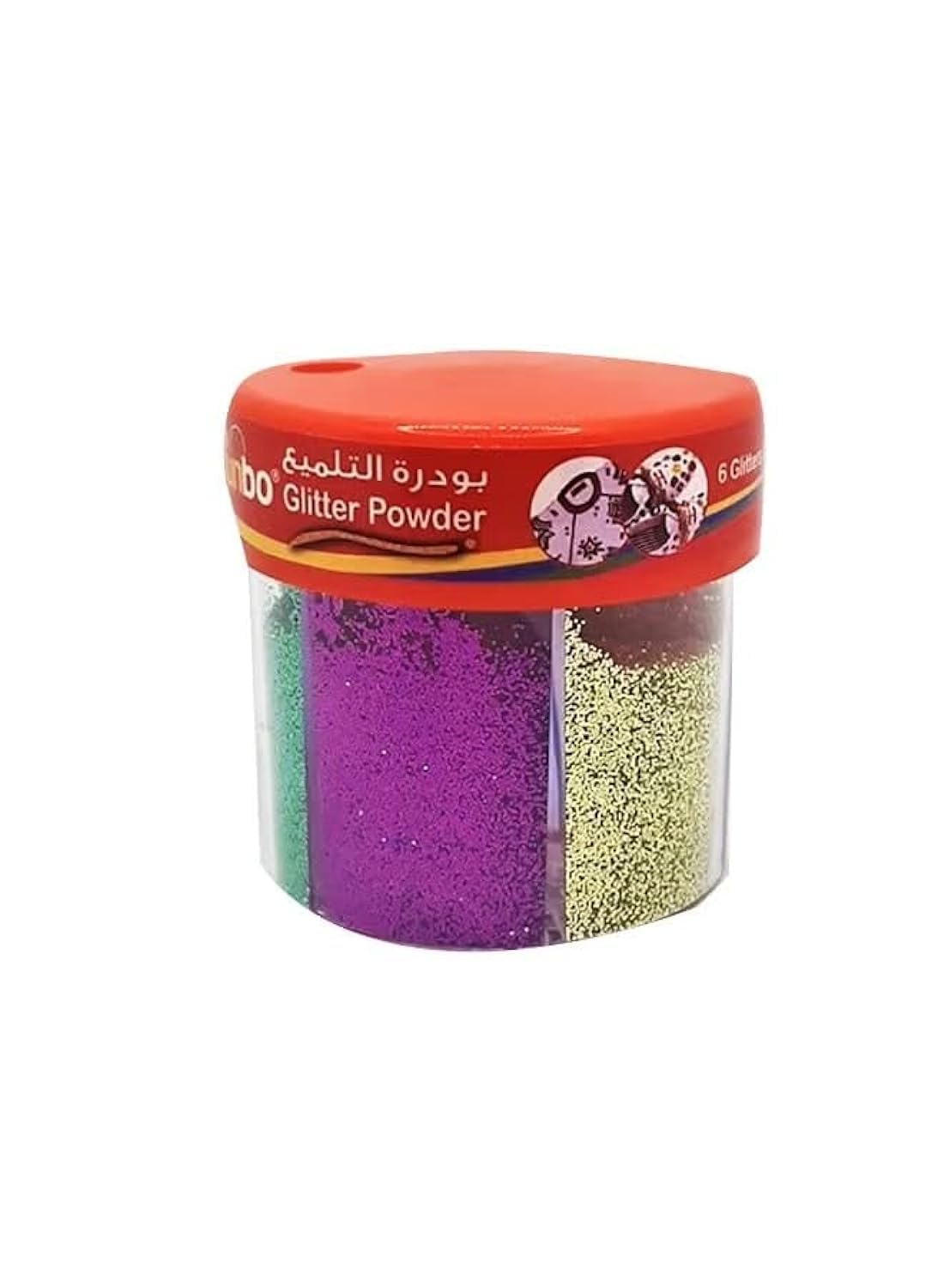 Funbo Glitter Powder 6-Piece Set, 50 g, Regular