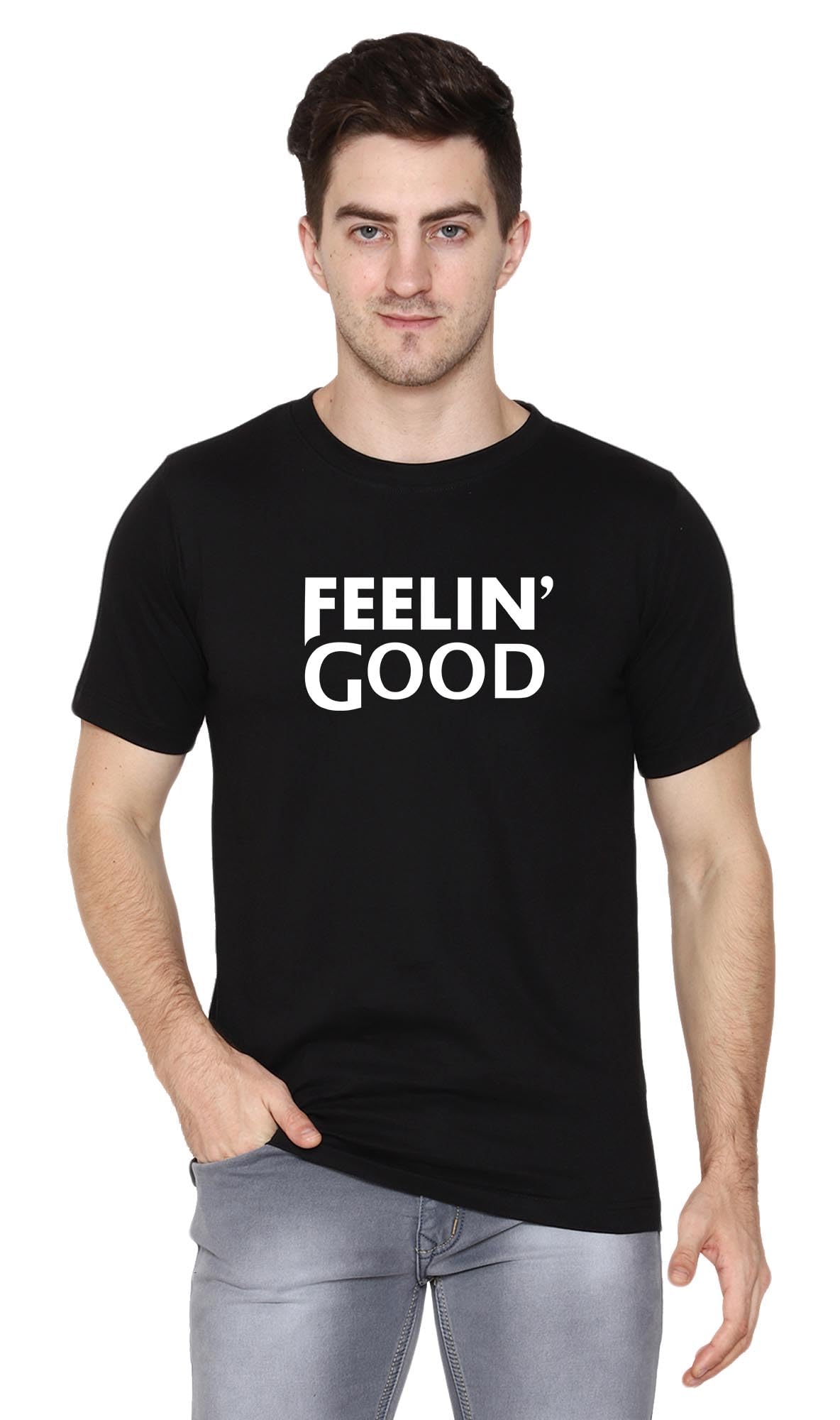 T-shirt TruckFeeling Good Printed T-Shirts for Men and Women | Quote | Slogan | Funny T-Shirt | Motivational t-Shirt | Gym Wear | Written Tshirt