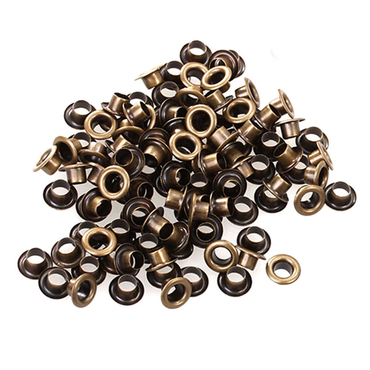 ECYC Ltd 200Pcs 2mm Tiny Grommets Eyelets Round Metal Eyelets, Self Backing Eyelet Holster Eyelets for Repair and Decoration Clothes, Shoes, Leather, Canvas, Belt, Tag, Scrapbooking, DIY Craft