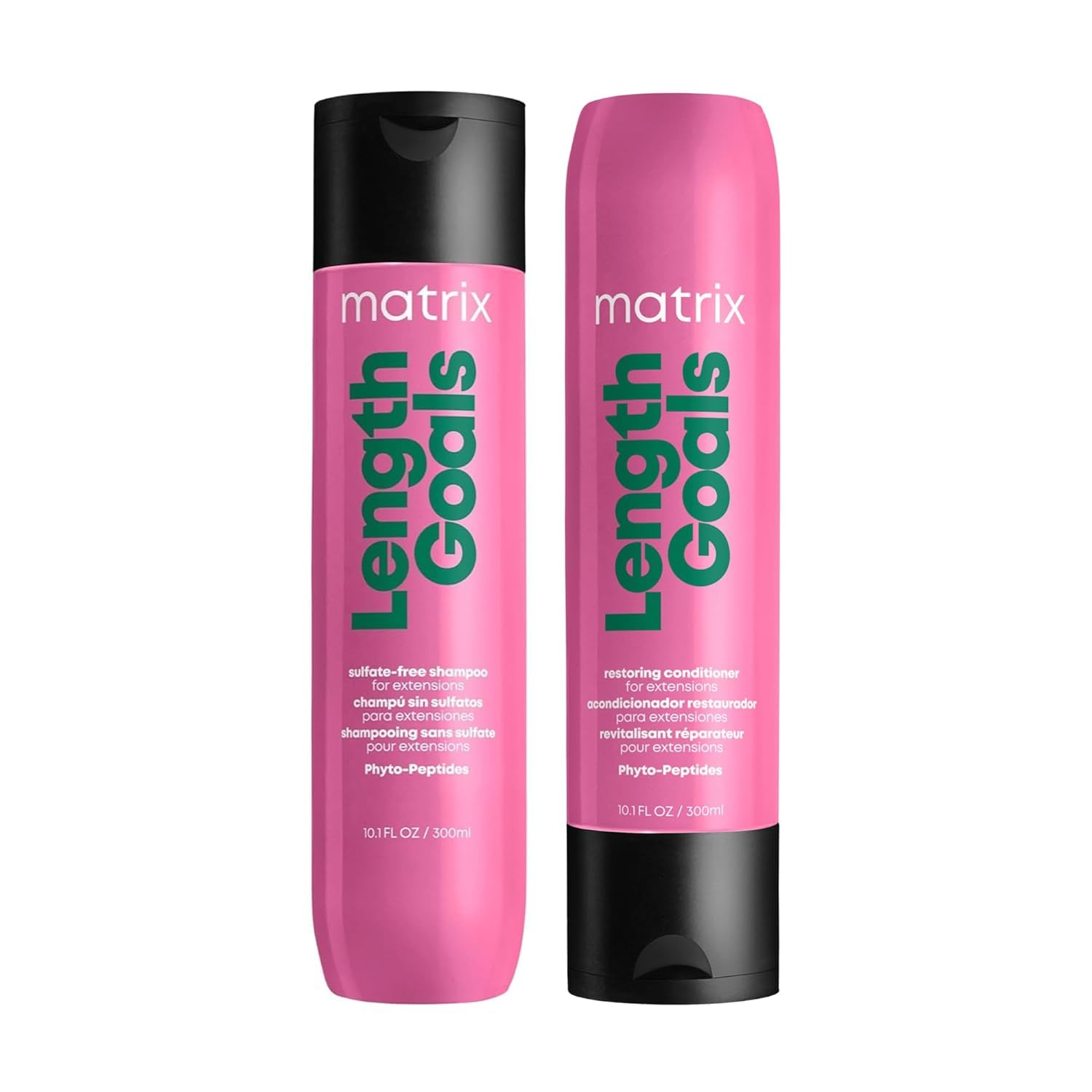 Matrix Length Goals Shampoo and Conditioner Set For Extensions | Softens & Nourishes Hair | Paraben Free | Detangling | For Natural Hair, Hair Extensions & Wigs