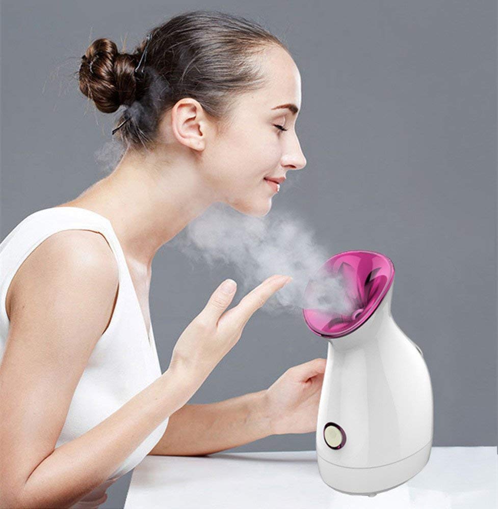 FLYMEI Nano Ionic Facial Steamer Warm Mist Moisturizing Cleansing Pores Blackheads Acne Nano Sprayer Facial Humidifier Hydration System Home Sauna SPA Steamer