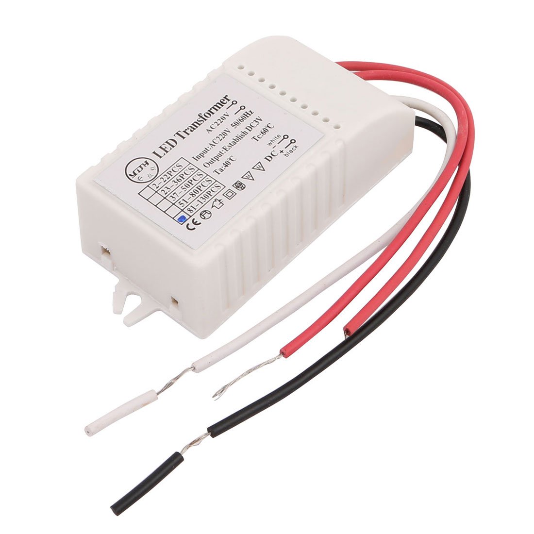 Aexit AC 220V to DC 3V Electronic Voltage Transformer LED Driver for 81-130LEDs Light (315266718f9c42924a776fbd51a9adb4)