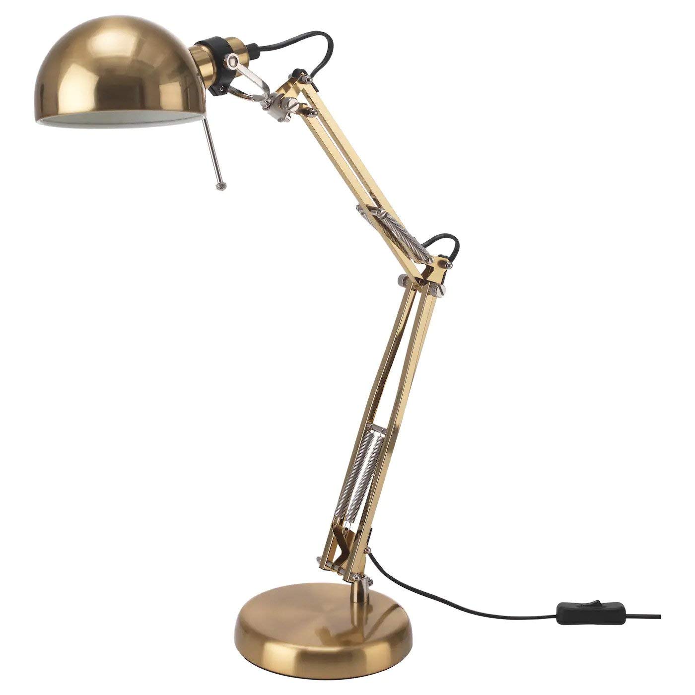 IKEA FORSÅ Work Light, Desk, Brass, Energy Label A++