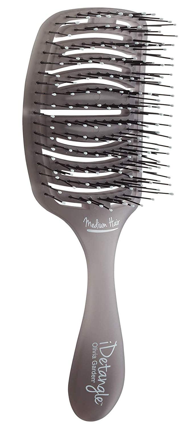 Olivia Garden iDetangle Hair Brush - Dual-Curve Shape, Adjusts Tension by Hair Type