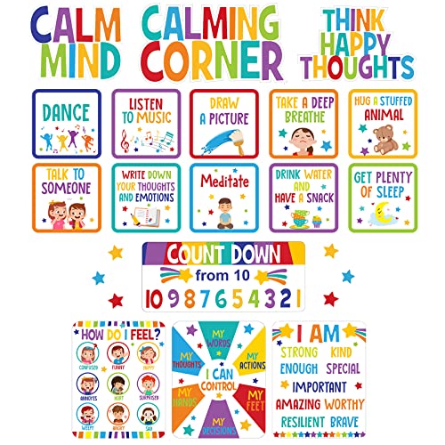 Calm Down Corner Bulletin Board Set for Classroom Decoration Feelings