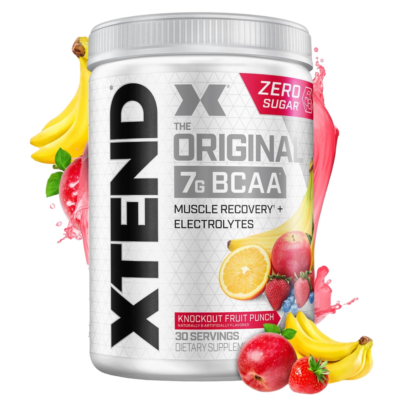 Xtend XTEND Original BCAA Powder 7g BCAA and 2.5g L-Glutamine, Sugar Free Post Workout Muscle Recovery Drink with Amino Acids for Men & Women, 30 Servings