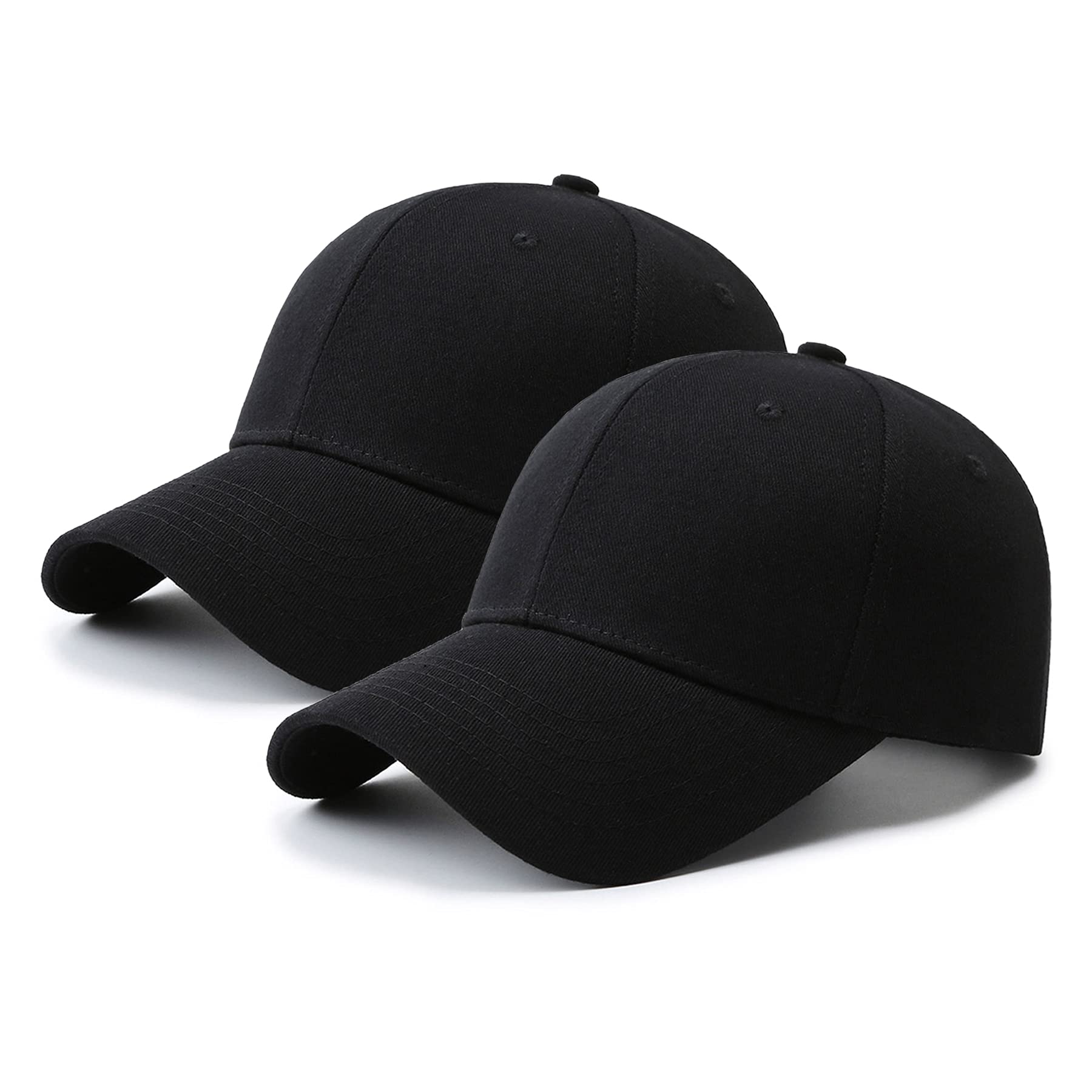 2 Pack Adjustable Size Baseball Cap Hat for Men and Women