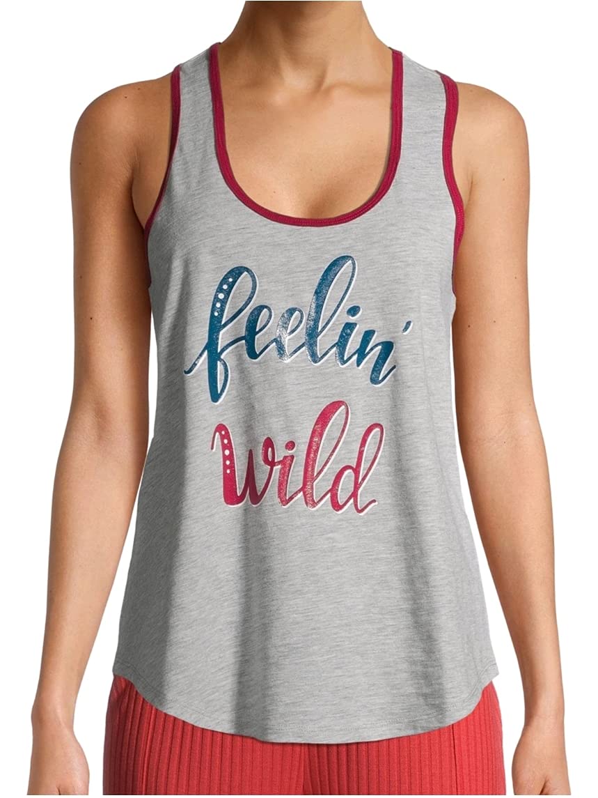 Secret TreasuresFeelin' Wild Light Grey Heather Sleep Tank Top - Large