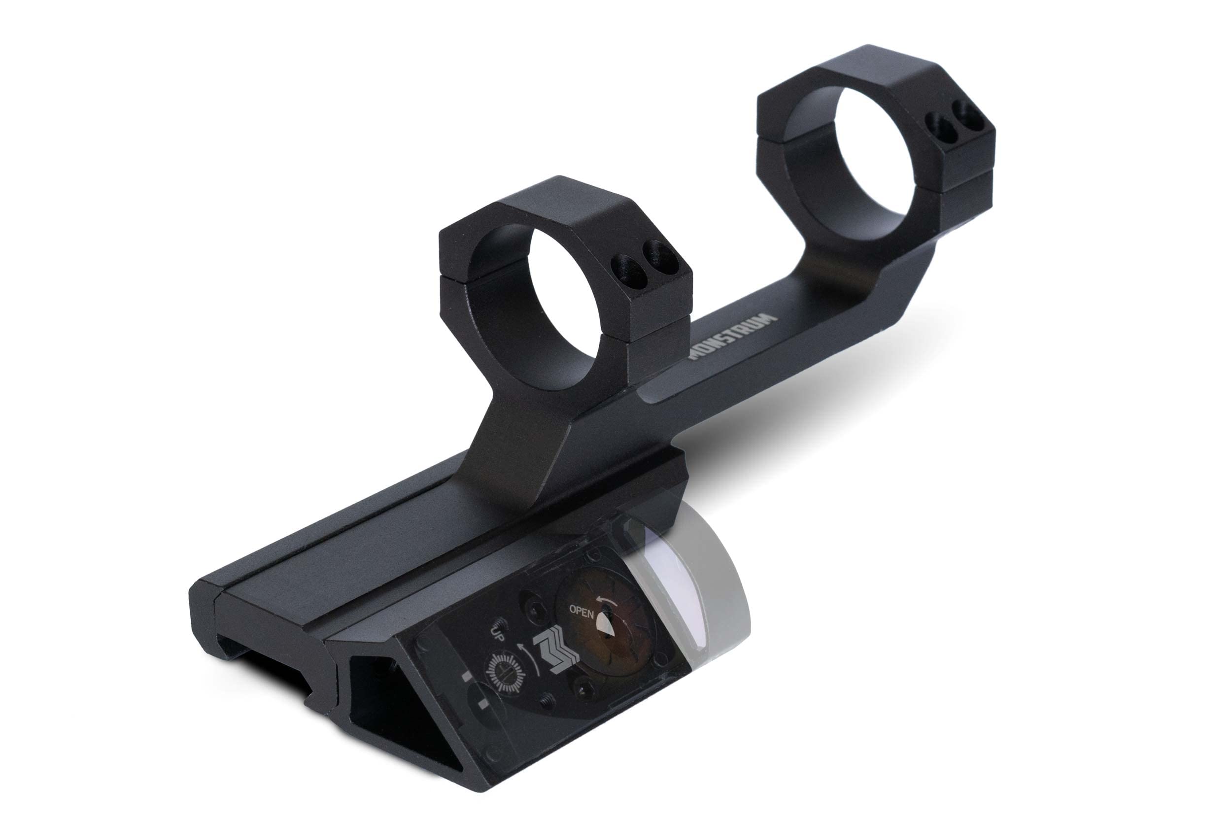 Monstrum Offset Sight Series Scope Mount with Canted Red Dot Sight Base