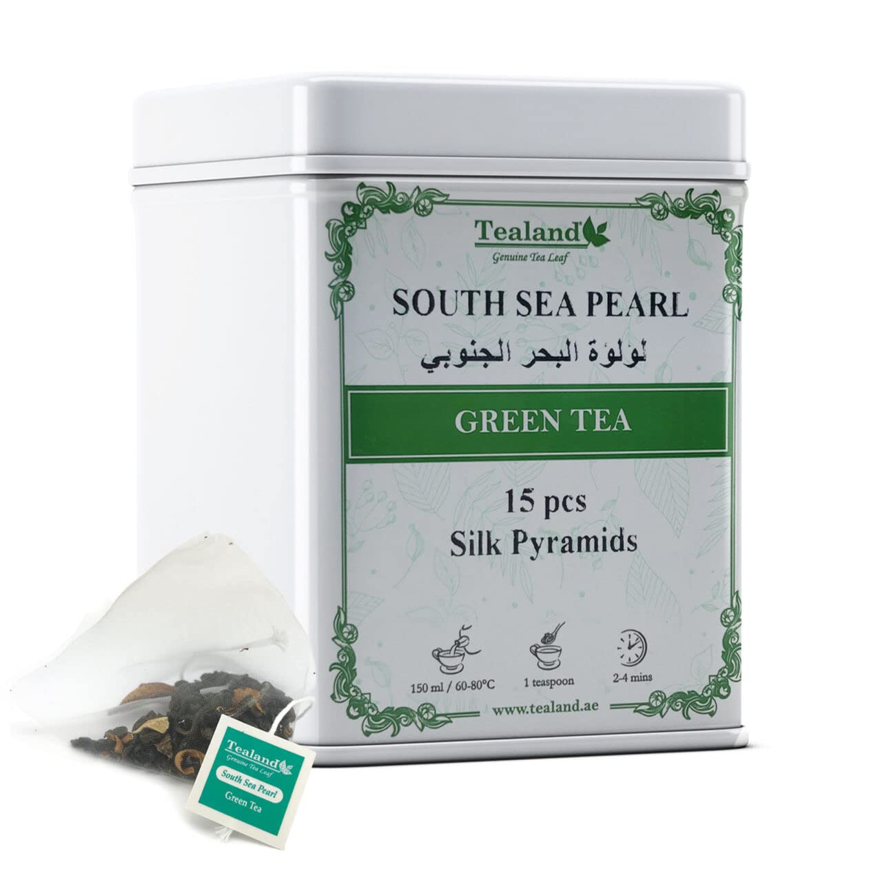 TealandPyramid South Sea Pearl Special Strong Malty Loose Leaf Breakfast Invigorating Aroma 100% Natural Ingredients Anti-Oxidants Rich 15pcs