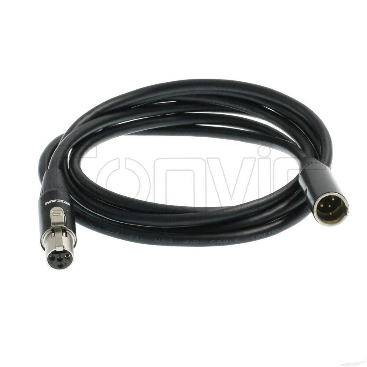 Mini XLR 4 Pin TA4M Male to TA4F Female Audio Extension Cable for Shure Headsets Microphones