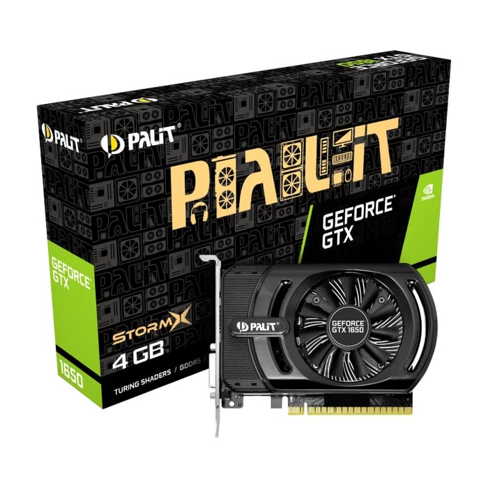 Palit GeForce GTX 1650 StormX OC 4 GB GDDR5 Graphics Card, HDMI, Dual-Link DVI-D