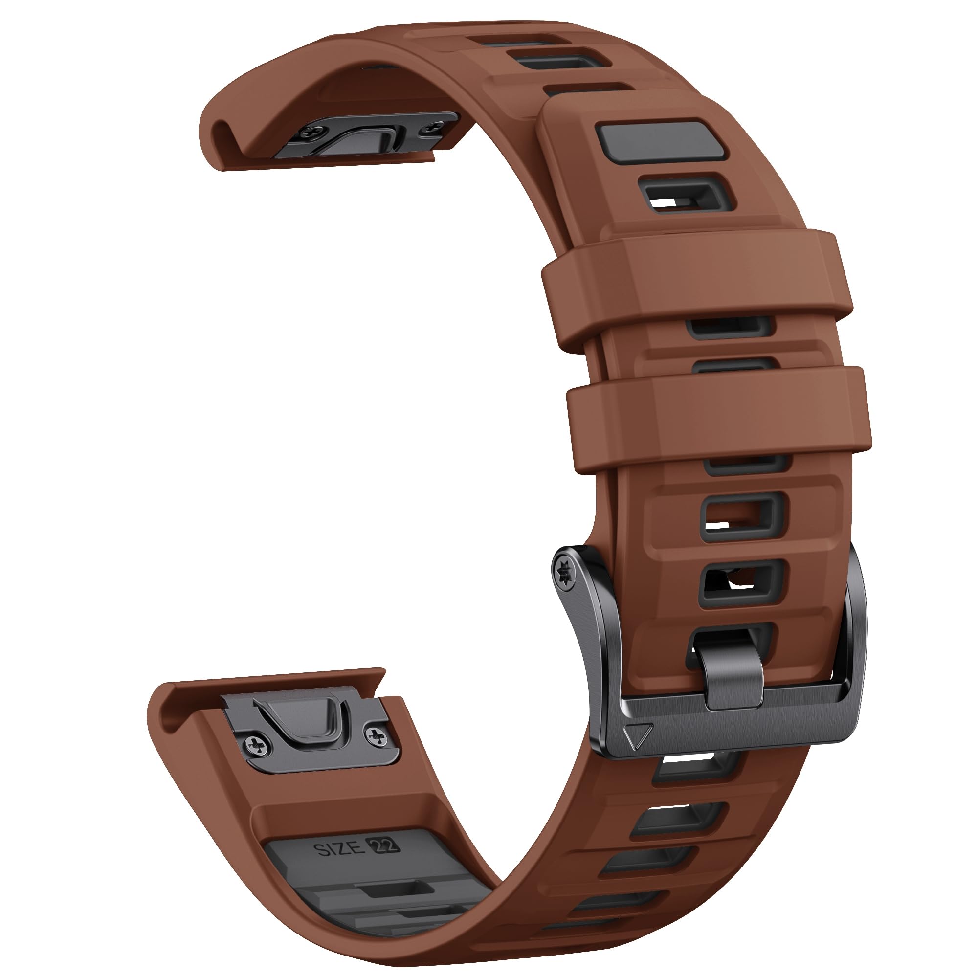 DadoDouble Color Silicone Band 22 mm Compatible with Garmin Fenix 8 | Fenix 7 | Fenix 5P | Approach S62/S60 | Fenix 6 | Fenix 5 | 6 Pro | 5 Plus | EPIX Pro 47mm