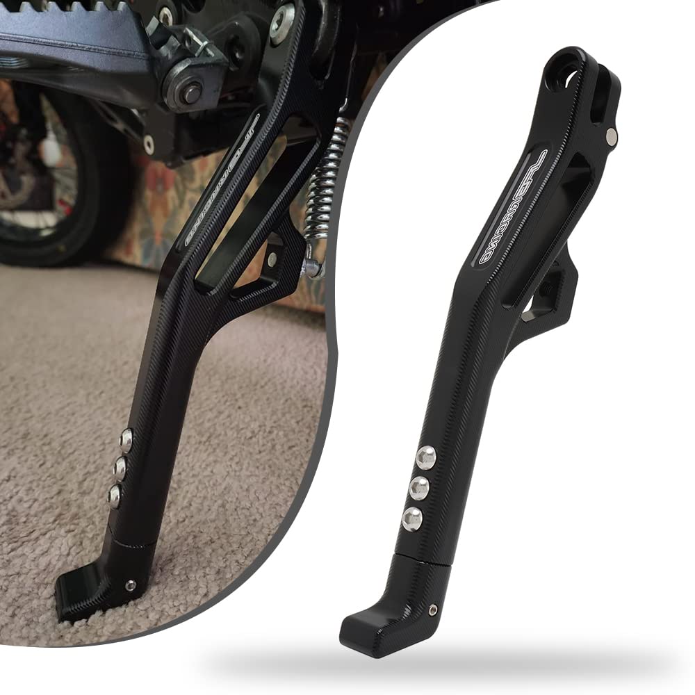 JFG RACING Kickstand for Surron Light Bee, CNC Foot Pegs Kick Stand for Electric Dirt Bike Surron Light Bee X/Surron Light Bee S/Talaria Sting/X160/X260-Black