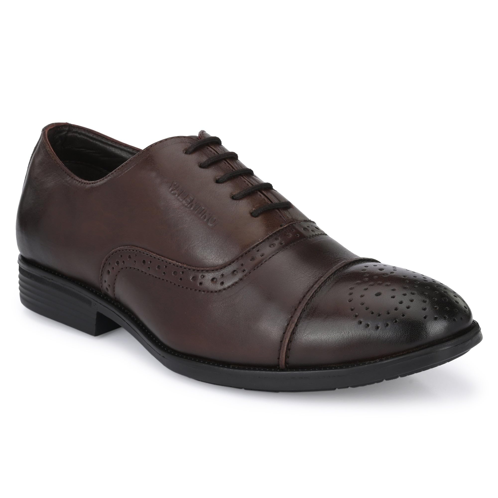 VALENTINOMen's Premium Leather Lace-Up Formal Derby Shoes | (Exicom-65)