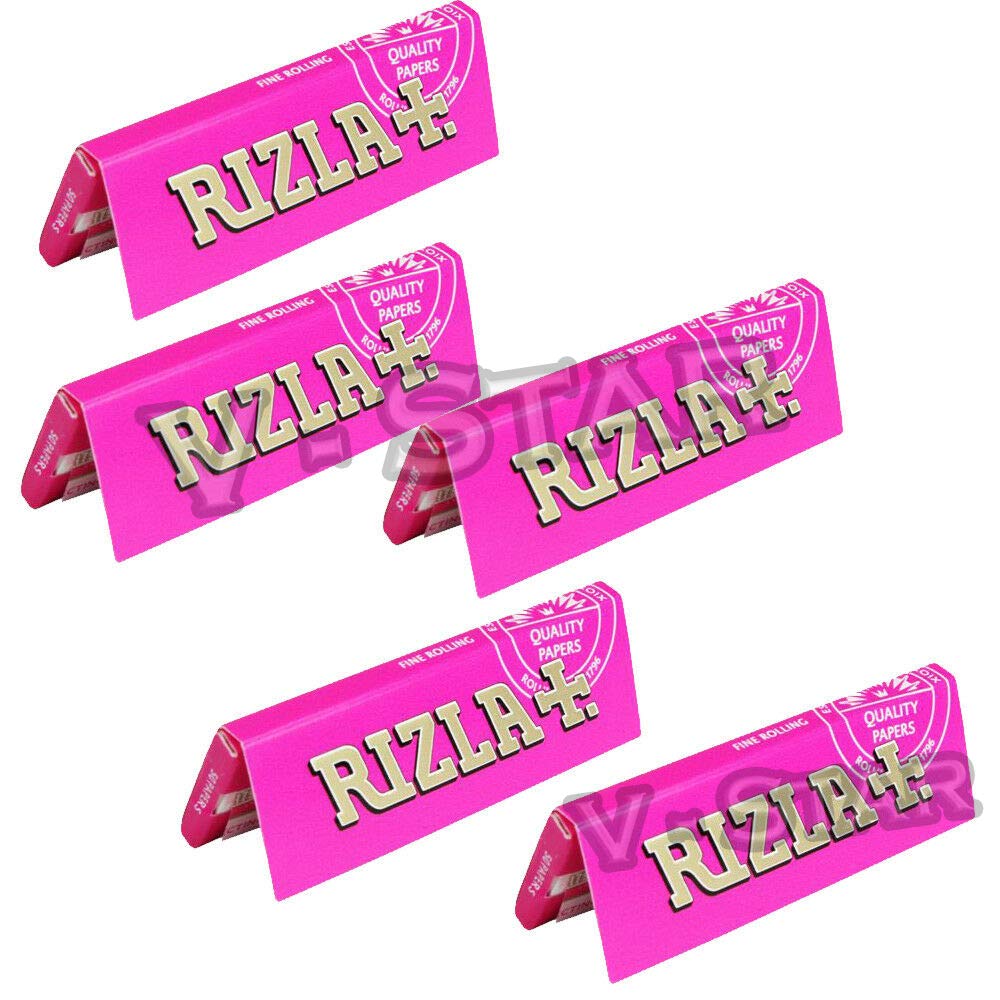 RizlaPink Regular Standard Size Quality Rolling Papers (5)