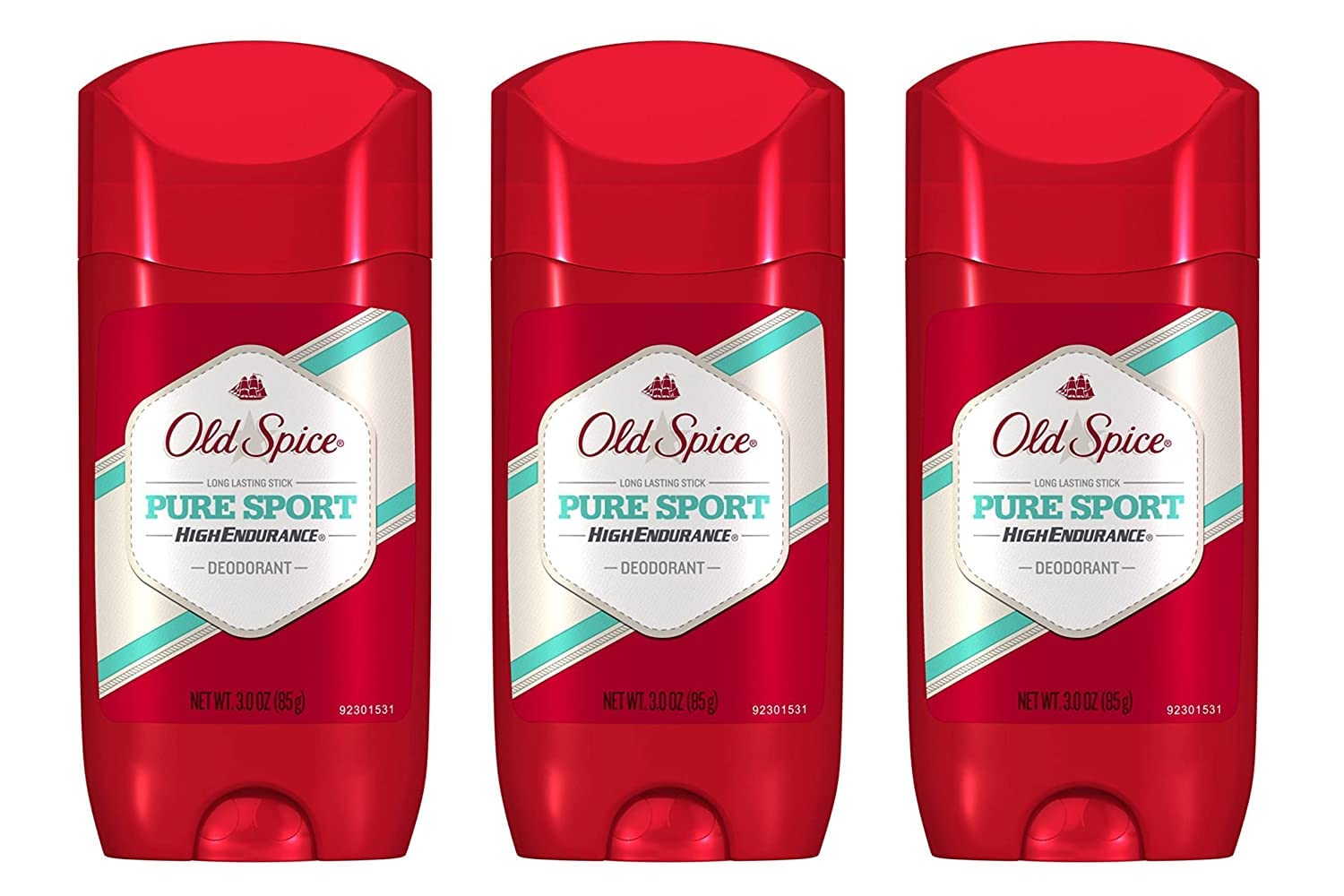 Old SpiceAluminum Free Deodorant For Men High Endurance, Pure Sport - Pack of 3