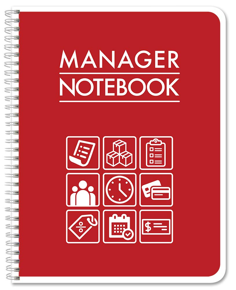 BookFactory Business Log Book/Journal/Logbook - Wire-O Manager Notebook - 8.5" x11"