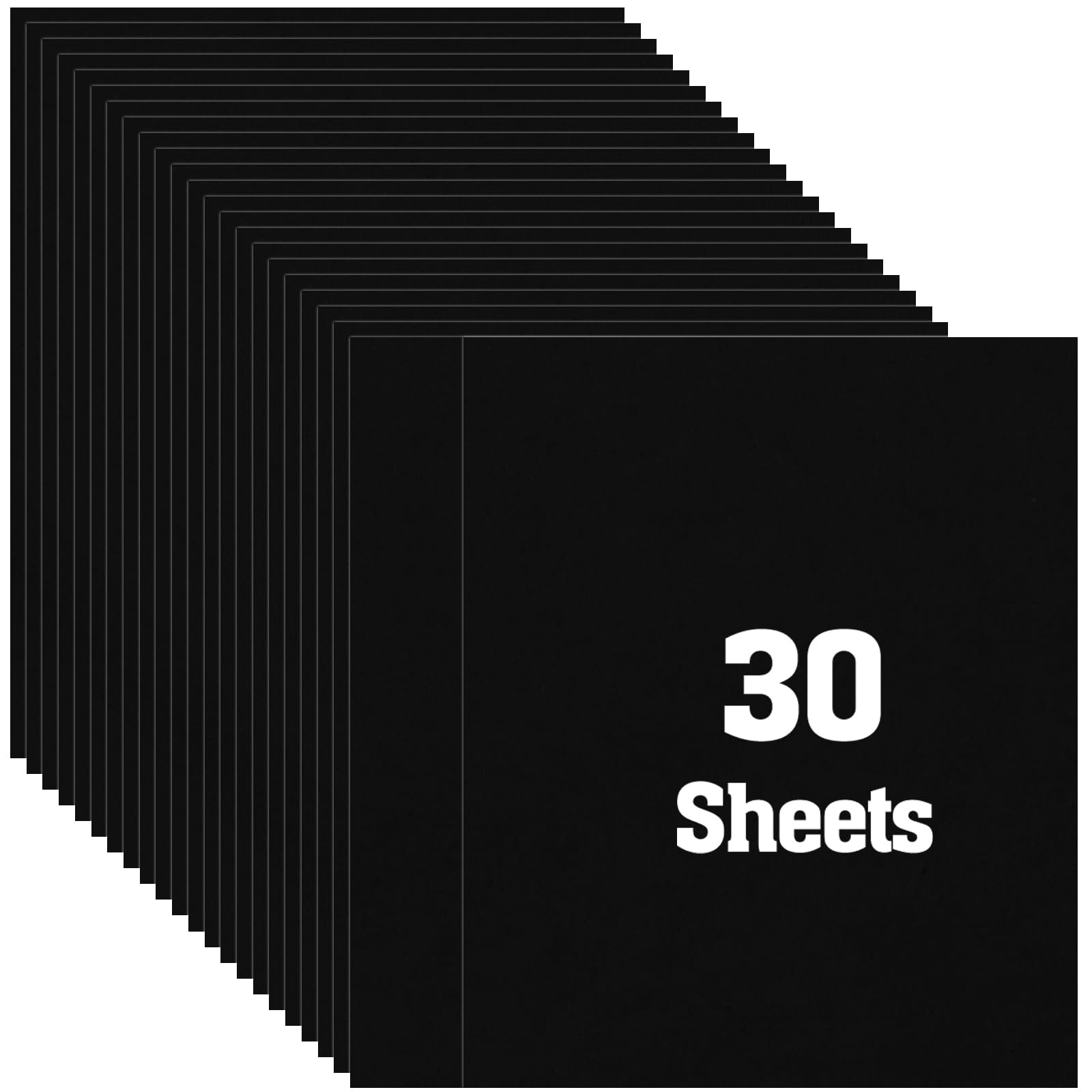 ZOCONE 30 Sheets Black Cardstock 8.5 x 11, 250gsm/92lb Thick Black Paper for DIY Arts Crafts Cards Making, Black Art Paper for Invitations, Printing, Drawing, Scrapbook, Card Making Supplies (Black)