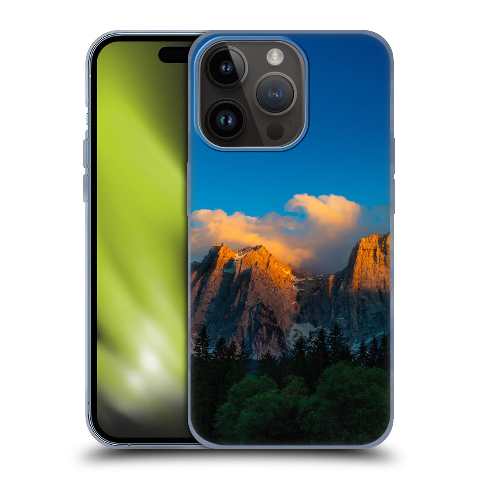 Head Case Designs Officially Licensed Patrik Lovrin Amazing View at Lago Di Fusine Magical Sunsets Soft Gel Case Compatible with Apple iPhone 15 Pro