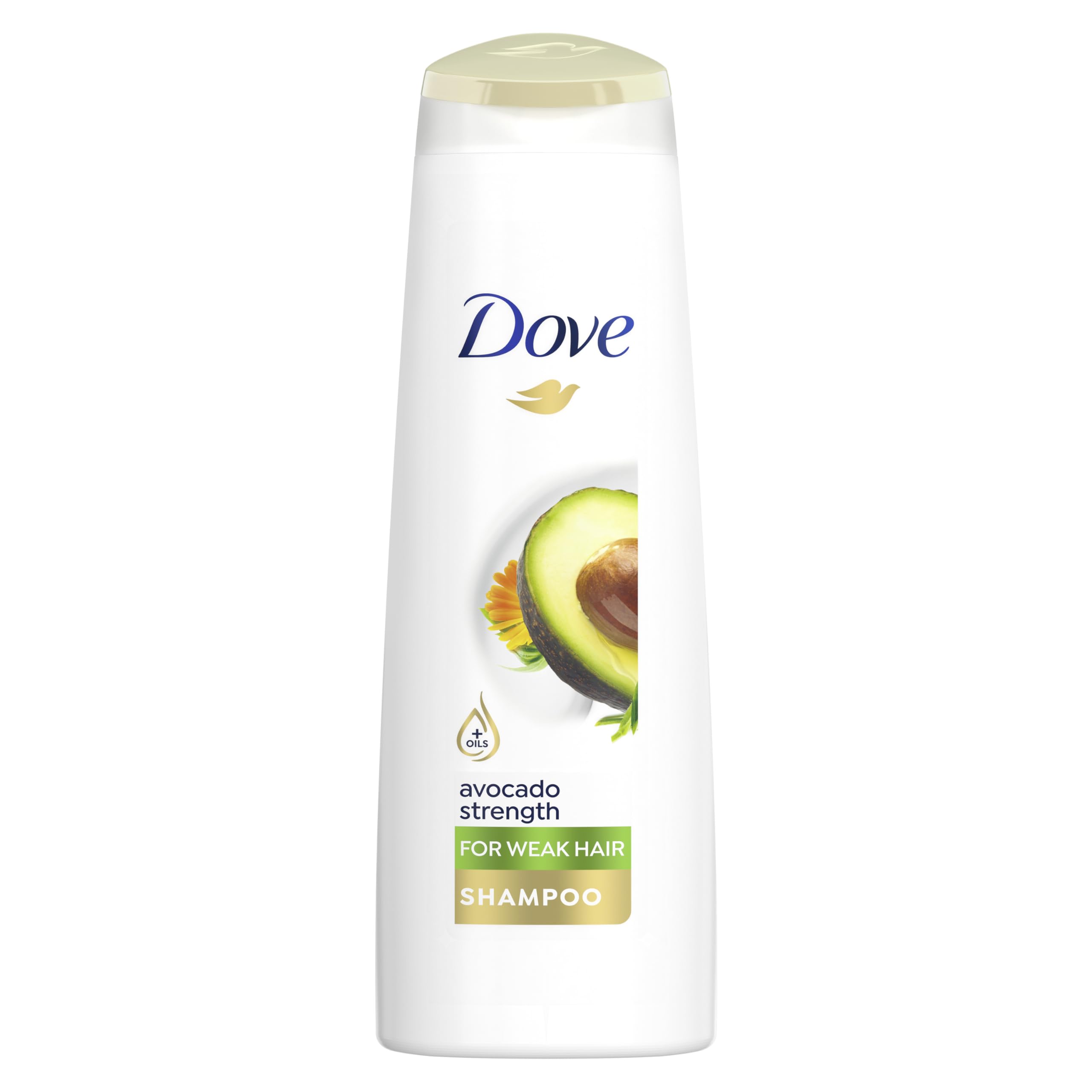 Dove Shampoo, for up to 96% less hair fall, Avocado Strength with nourishing extracts of Avocado Oil and Calendula, 400ml