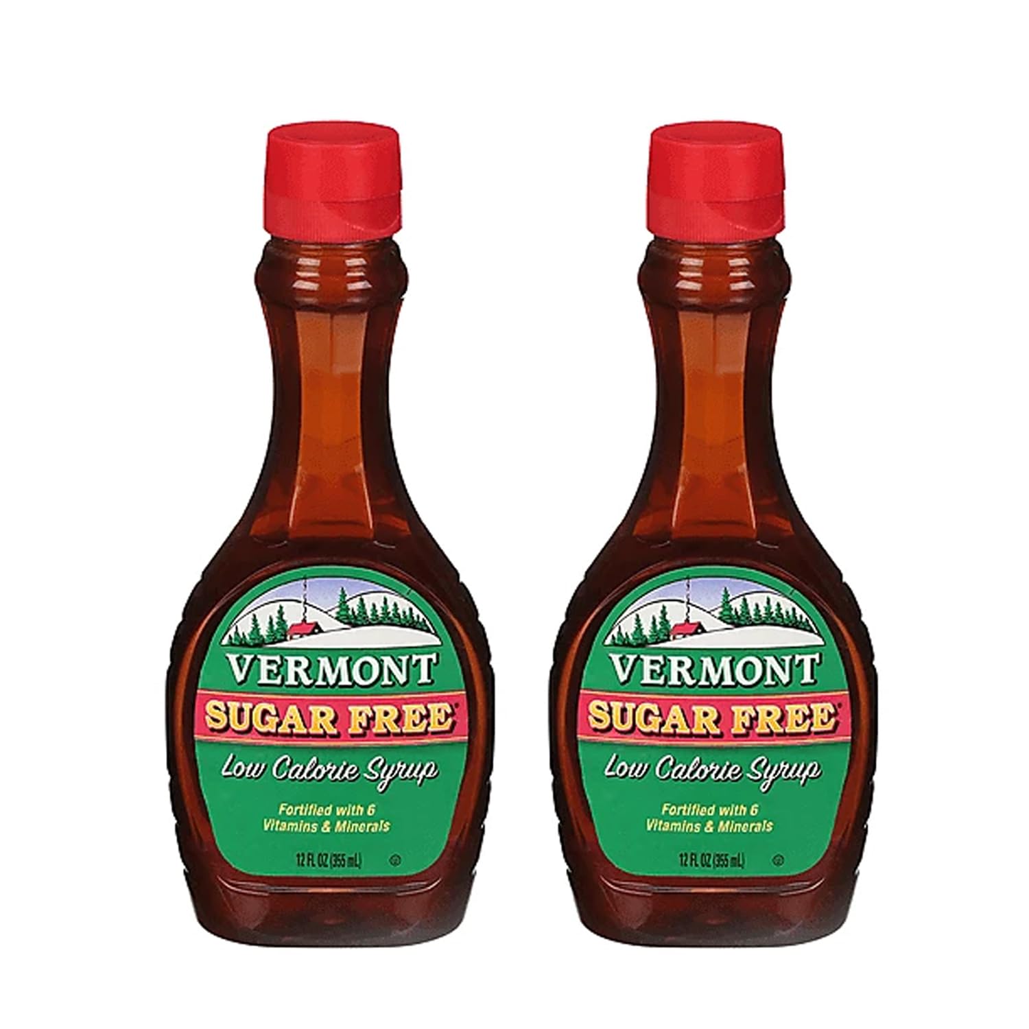 Maple Grove Farms Vermont Sugar Free Syrup, 12 Fl Oz (Pack of 2)