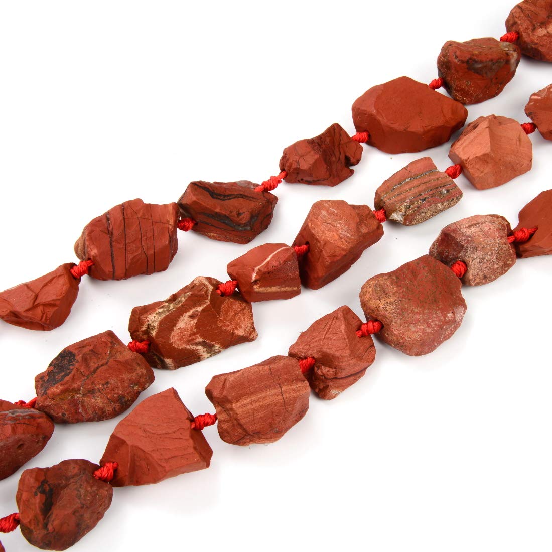 Adabele Natural Raw Red Jasper Quartz Nugget Rough Gems Stone 15 inch Chakras Healing Gemstone Loose Beads GA-C6