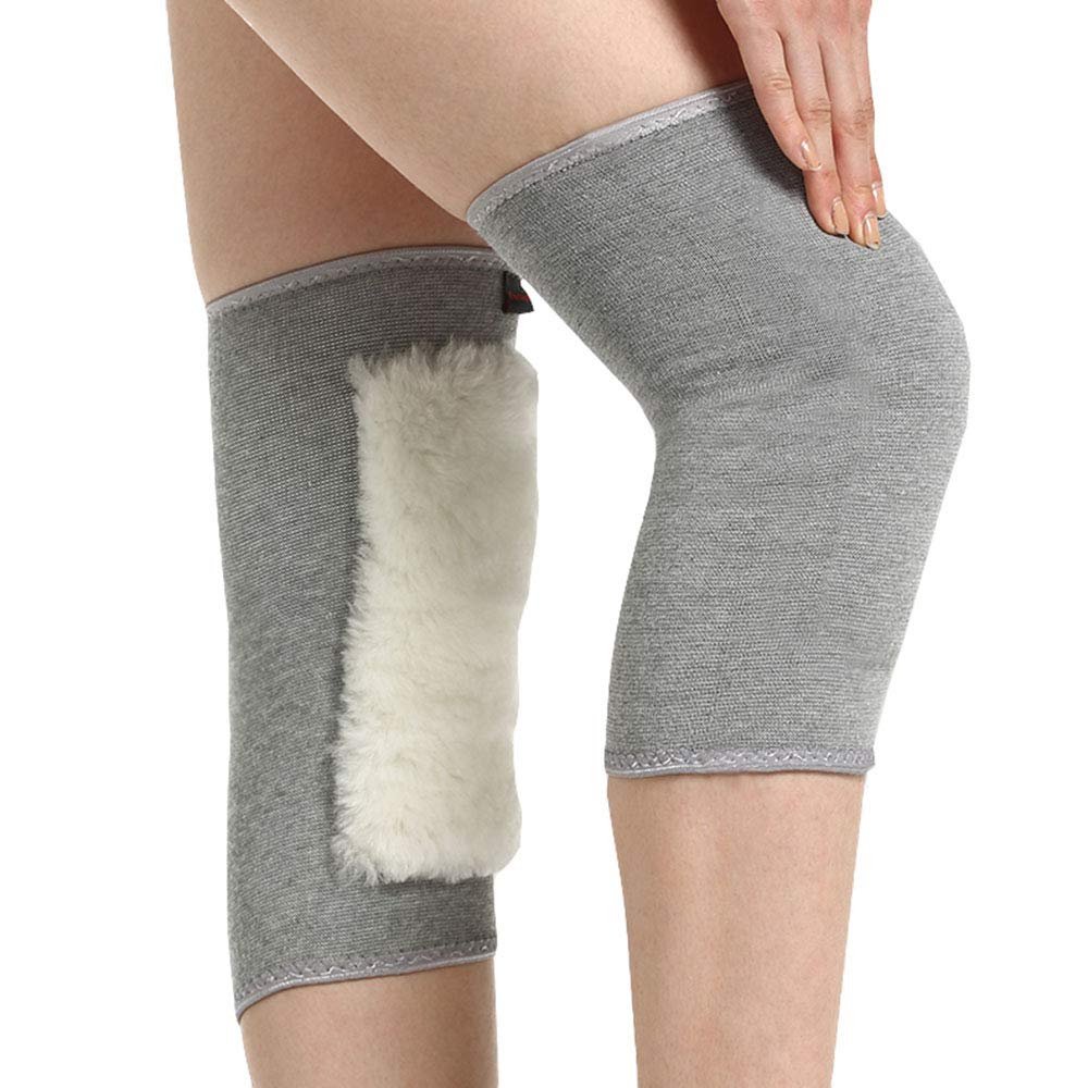 Thickening Fleece Knee Extension, The Heat From The Leg Joints Warm, Soft And Delicate Natural Wool Comfortable, Breathable, 2 Pcs,L