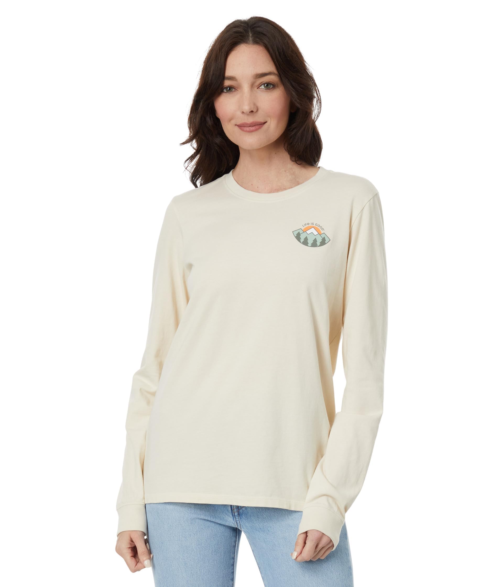 Life is Good Lig Mountain Sunrise Long Sleeve Crusher™ Tee