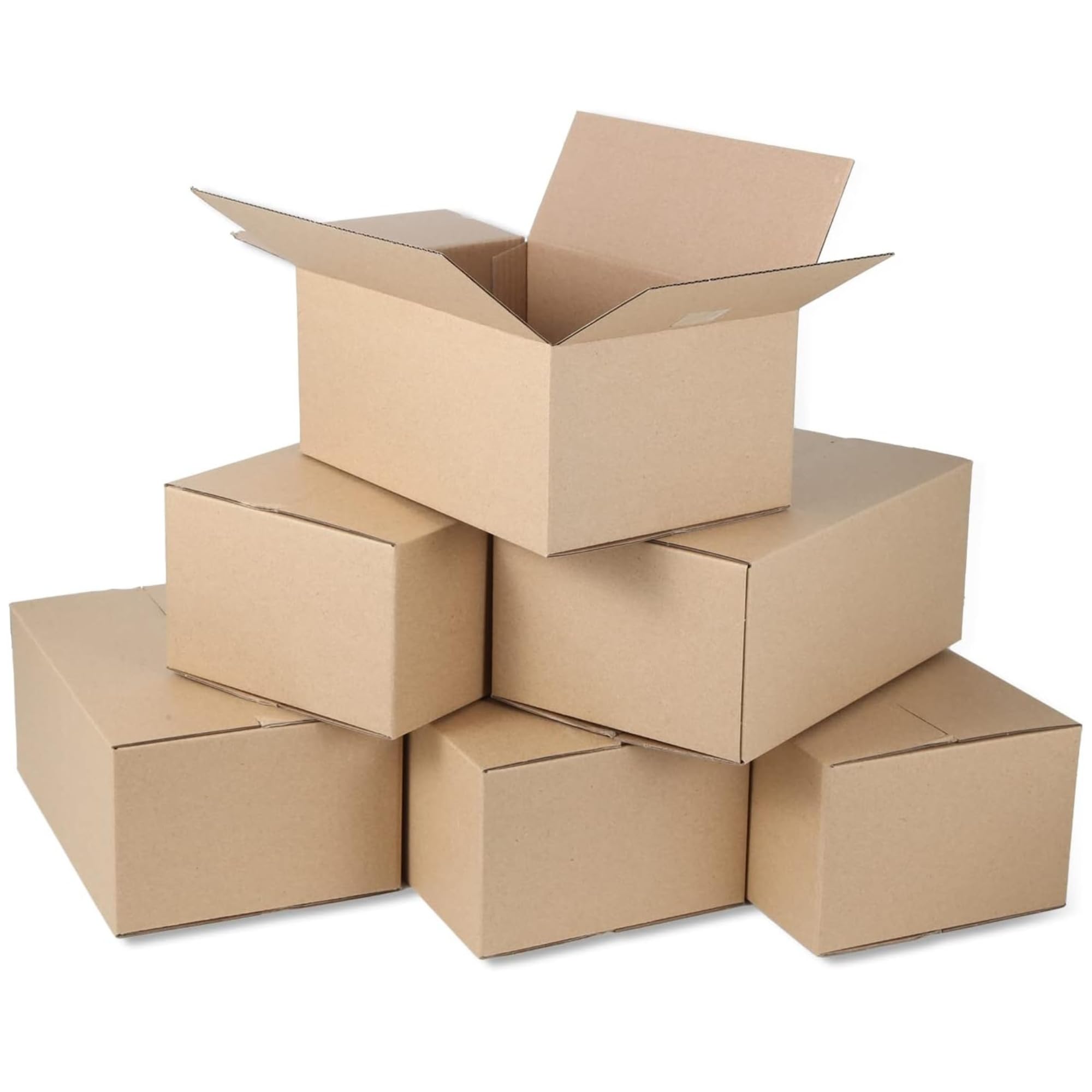 AL FAKHAMA [12 PACK] 26x16x16 CM (10x6x6 In Inches) Corrugated 3 PLY Sturdy Shipping Boxes, Small Cardboard Boxes Mailer For Small Business, Moving Boxes, E-commerce Box Mailers -12 Count